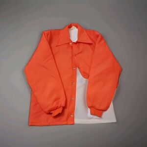 M. Gemi Men's Vibrant Orange Shirt Jacket